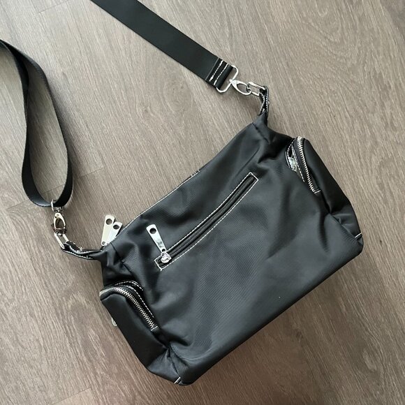 Black Nylon Shoulder/Crossbody Purse - Picture 8 of 13